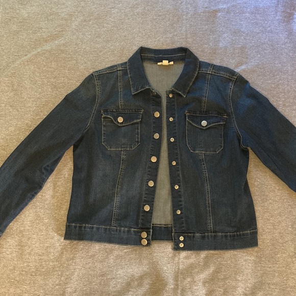 Dressbarn Jean Jacket L - Picture 3 of 8